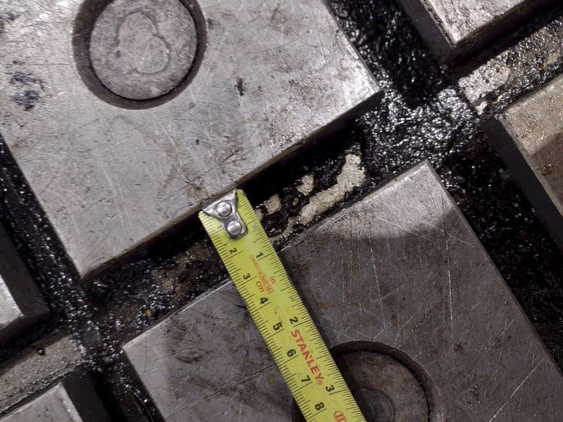 120" X 48" X 6" T-SLOTTED PRESS BOLSTER PLATE: STOCK #22522