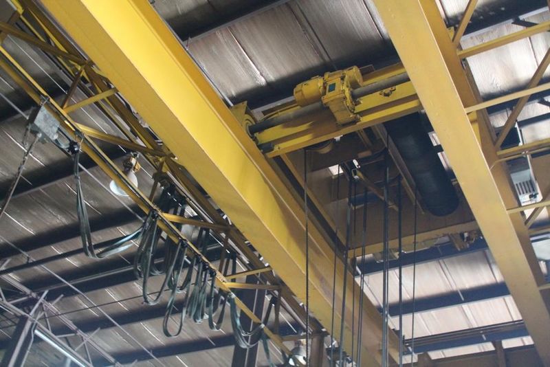 20 TON X 45'10" ZENAR OVERHEAD BRIDGE CRANE WITH POWER ROTATION OF LOWER BLOCK: STOCK #63568