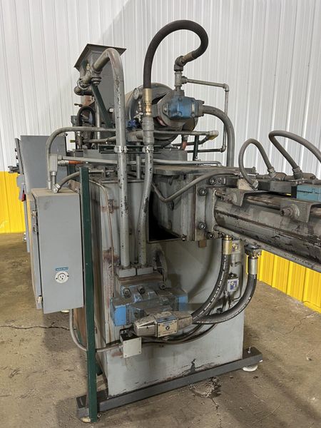 12" X 12" LOGEMANN MODEL #1212 HYDRAULIC SCRAP METAL BALER / BRIQUETTER: STOCK #11504