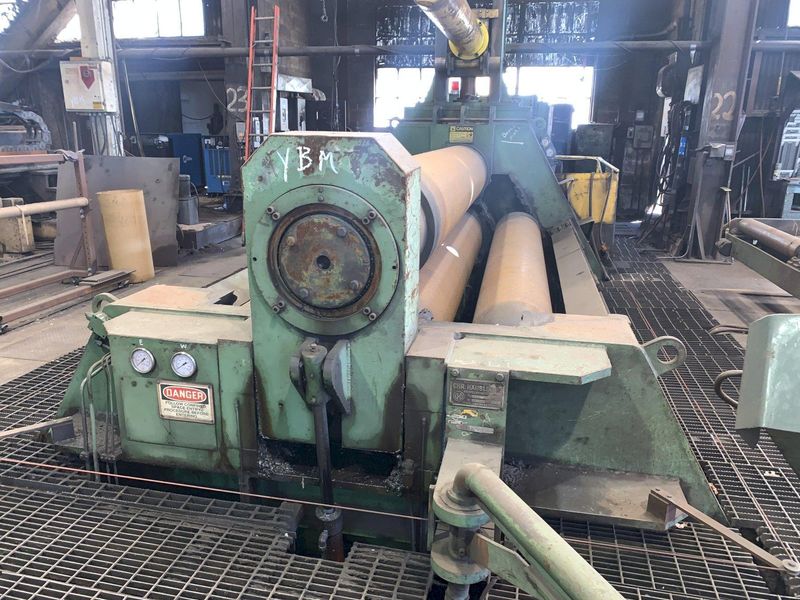 12' X 1.5" HAUSLER 4 ROLL MODEL NO. VRM12/3 HYDRAULIC PLATE BENDING ROLLS: STOCK #13390