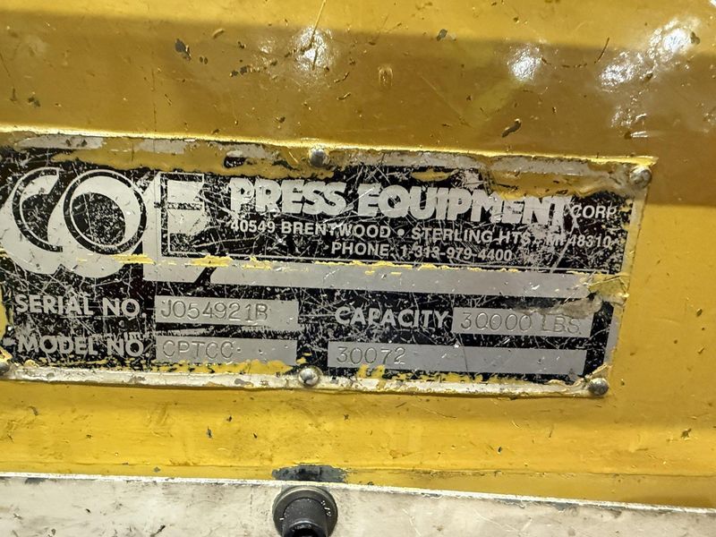 30,000 lbs. x 72" Coe Press Equipment Coil Feed Line, 3 Complete Lines Available for Sale!