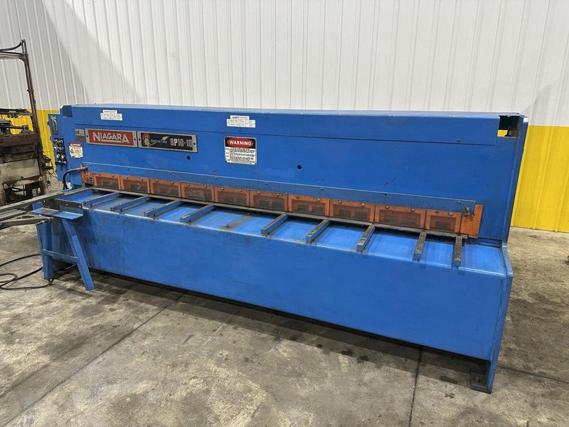 10' X 10 GAUGE NIAGARA MODEL #SPARTAN SP10-10 HYDRAULIC SHEAR: STOCK #22633