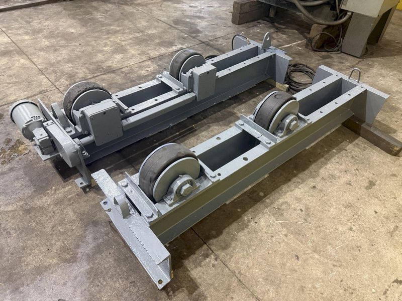 20,000 LB (10 TON) ARONSON MODEL #WRD10 POWERED TANK TURNING ROLLS, DRIVE & IDLER: YOBRO #25144