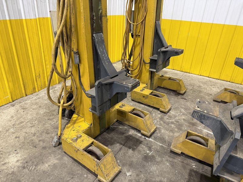(4) 15 TON SEFAC MODEL #M120BF2000 MOBILE RAIL CAR LOCOMOTIVE COLUMN JACK LIFTS, 120,000 LBS TOT