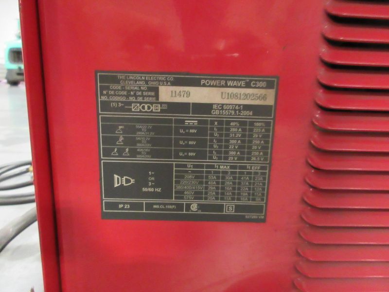 Lincoln Electric Power Wave C300 multi-process power source with an integrated wire feeder- Auction Item