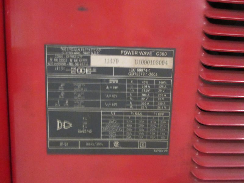 Lincoln Electric Power Wave C300 multi-process power source with an integrated wire feeder- Auction Item