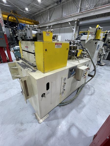 6,000 x 12" Coe Press Equipment High Strength Steel Coil Feed Line with Double End Reel, Powered