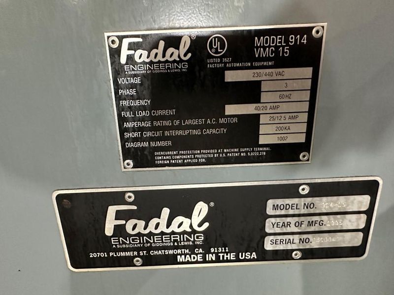 Fadal VMC-15XT CNC Vertical Machining Center with 4th Axis Rotary Table.