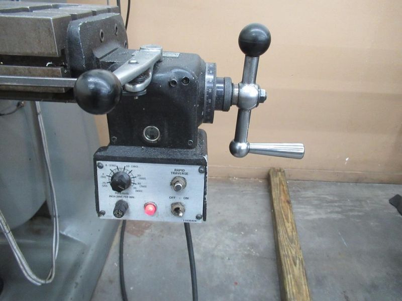 Bridgeport Series I-2HP Vertical Knee Mill, Sony Millman 2-Axis DRO, 9"x 48" Table, X-Axis Power Feed, Power Quill Feed, Chrome Ways- Auction Item