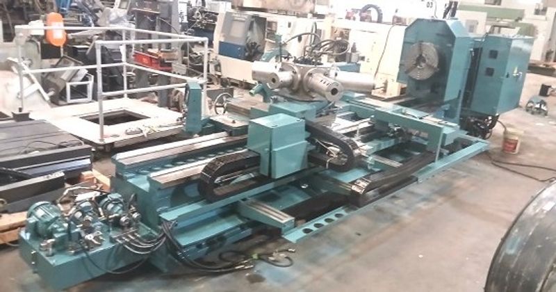 Vantage PB-50 50″ x 152″ Twin-Carriage Engine Lathe, 9″ Spindle Bore