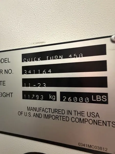Mazak Quick Turn 450 CNC Lathe