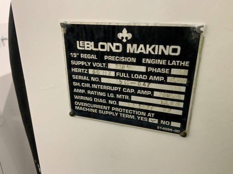 15"X 30" LEBLOND MAKINO SERVO ENGINE LATHE: STOCK #80597