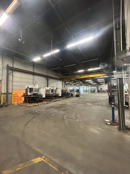 Shaw-Box 36′ x 68′ 3 Ton Top Running Single Girder Bridge Crane