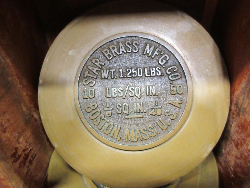 Star Brass Mf'g Co. ***Antique*** Single Range Deadweight Gage Tester with 74.5 Lbs of Brass Weight Sets in Original Wooden Boxes- Auction Item