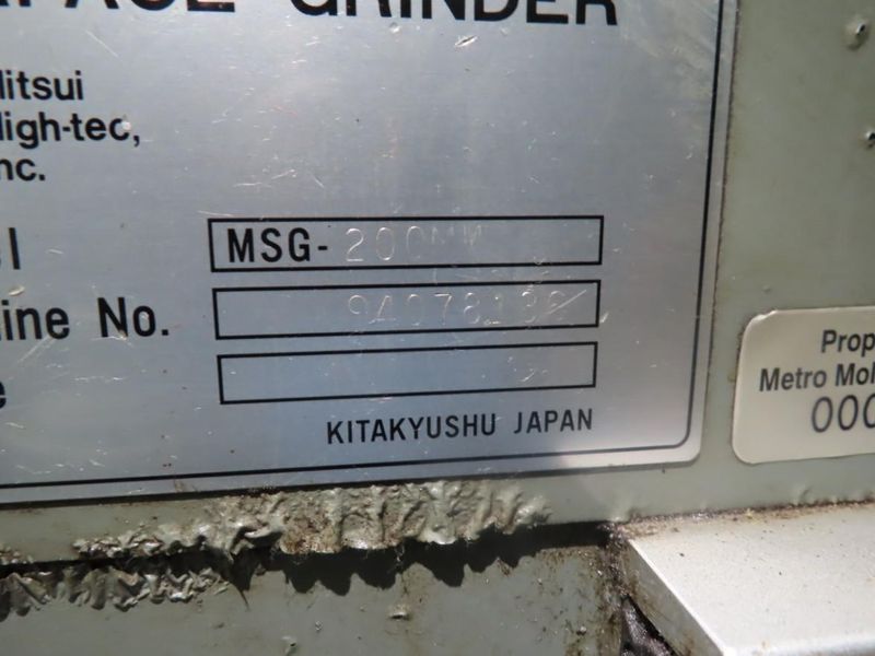 Mitsui High Tech MSG-200 MH Surface Grinder- Auction Item