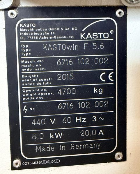 Kasto KASTOwin F 5.6 Automatic Horizontal Band Saw- Auction Item