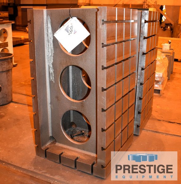 (2) 30" x 32.5" x 60" T-Slotted Angle Plates, 11 T-Slots Per Side, Matched, 4,250 Lbs Ea., #32925