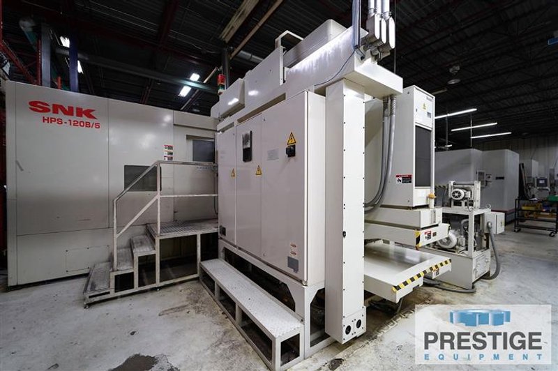 SNK HPS-120B, 5-Axis, X-124", Y-52", Z-28", Swivel Spindle, 20K RPM, 2APC 120" x 48",  60 ATC, Fanuc 15MA, 2005, #30023
