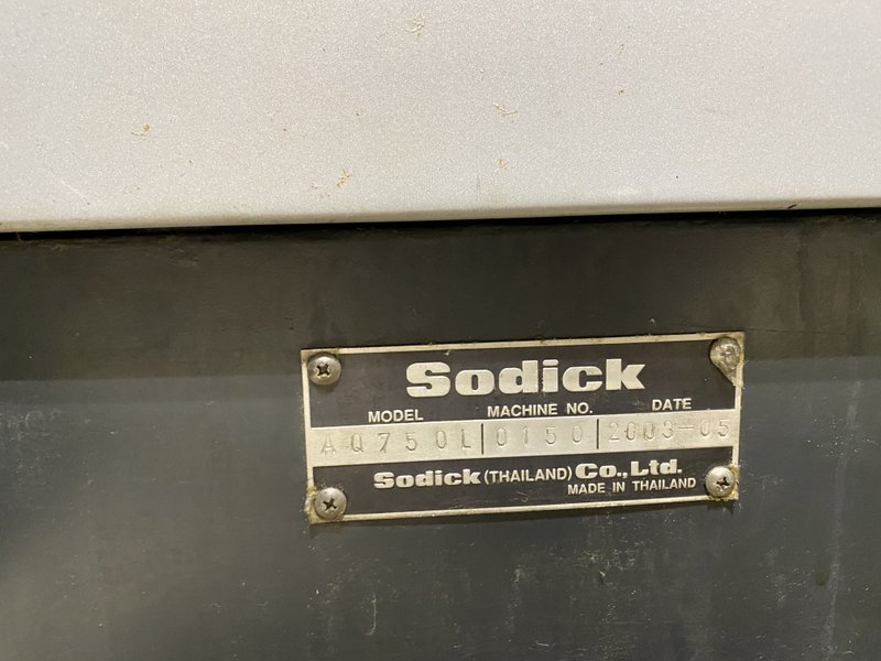 Sodick AQ750L Wire EDM, New 2003