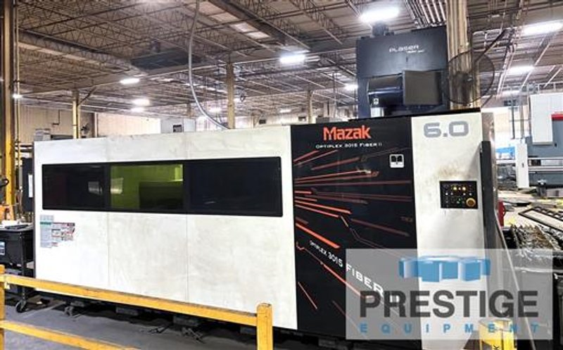 Mazak Optiplex 3015 Fiber III 6 KW  Laser, 60" x 120" Dual Pallet, MCT-2.0 Cutting Head, 2016 #43003