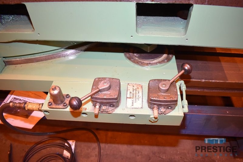 60" X 84" Giddings & Lewis Air Lift Rotary Table, 25,000 Lb Capacity, 4-Position Shot Pin, #31108