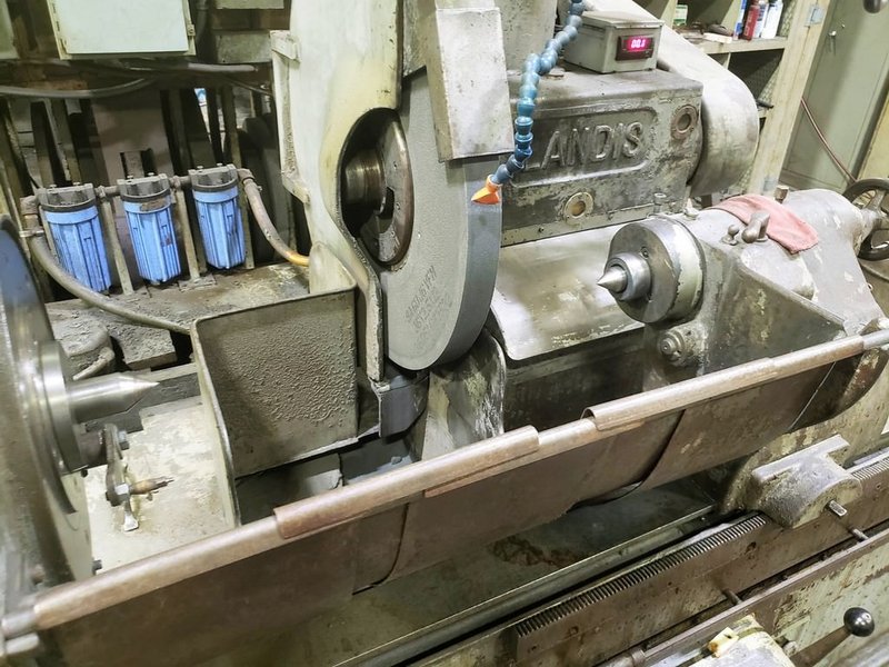 Landis Crankshaft Grinder, 22" Swing Over Table, 88" Between Crank Fixtures, 36" x 1.5" x 12" Wheel, 7.5 HP, #30592