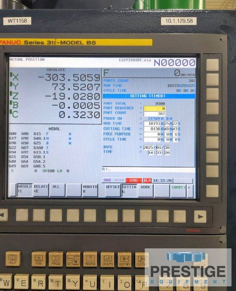 Yasda YMC-430 V2, X-16", Y-11", Z-9.8", B: -10°/+100°, C-.001°, 40k RPM, HSK-E32, Fanuc 31i-B5, 2017, #43979