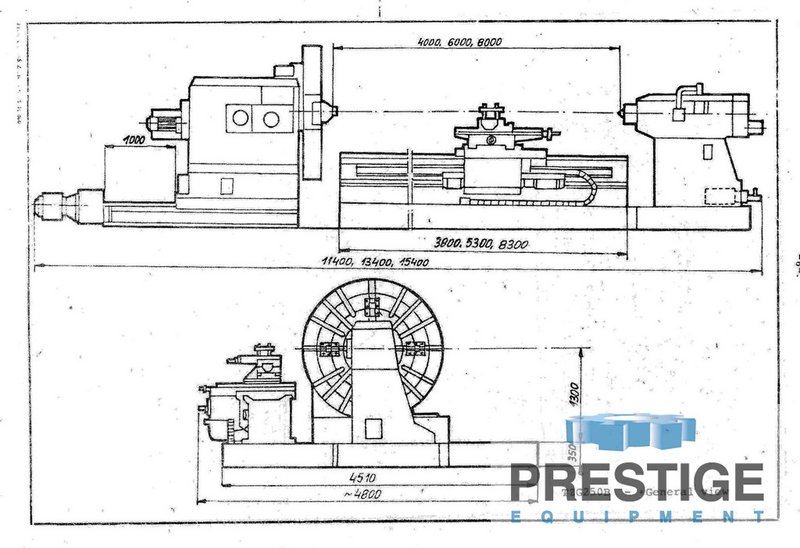 157" x 393" Poreba TZG 400, 100 RPM, 30 Ton Capacity, Threading, Taper, 100 HP, '80 #27429