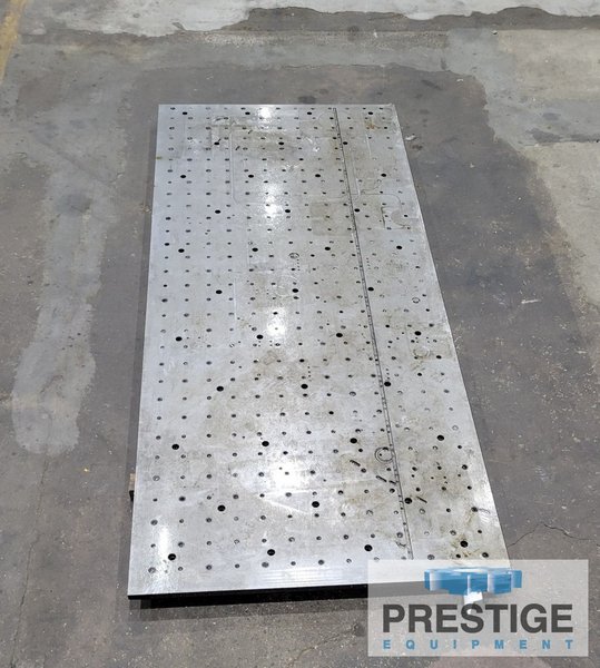 125.5" x 54.5" x 1.5" Drilled & Tapped Steel Fixture Plate, #43889