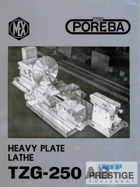 157" x 393" Poreba TZG 400, 100 RPM, 30 Ton Capacity, Threading, Taper, 100 HP, '80 #27429