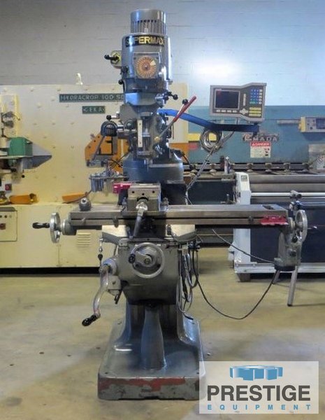 Supermax YCM-1-1/2 VS, 9" x 42" Tbl, X-32", Y-13", Z-5", 16" Knee Travel, 4,200 RPM, 2HP, Acu-Rite DRO, #43136