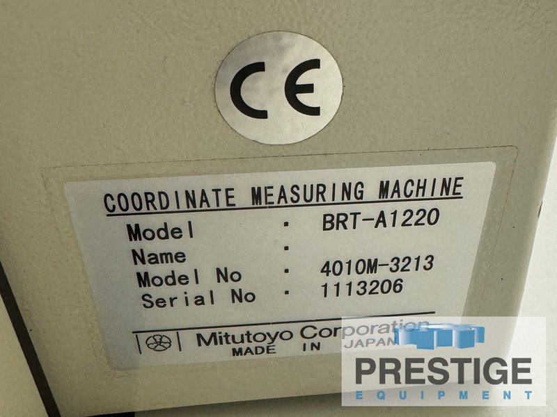 Mitutoyo Bright Apex A1220, X-47.44”, Y-118.3”, Z-39.6”, 118" x 62"  Granite Table, Renishaw Probe, S/N 1113206, #43748