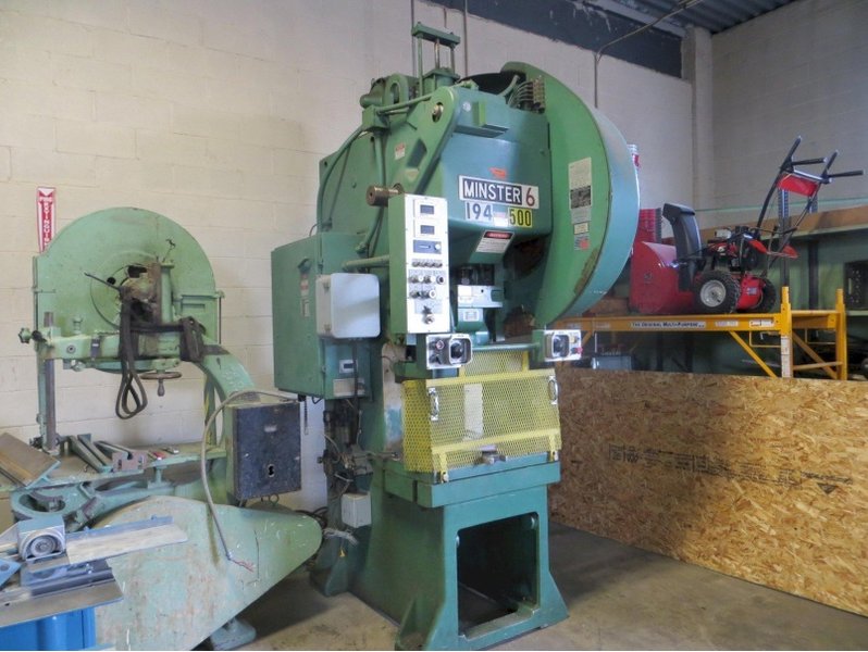 Minster Super Speed OBS 60 ton OBI press, 32" x 21" Bolster, Model 6SS-FB, 1991, 4" Stroke, 90 to 180 SPM