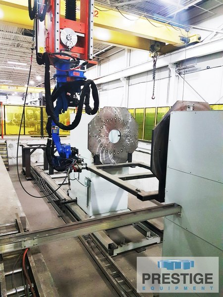 Motoman Gantry Welding Cell, X-480", Y-241", Z-72", 72" Headstock/Tailstock, Motoman 6-Axis Robot, 2012, #32742