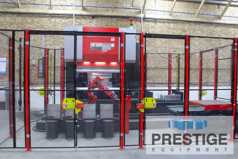 Amada EG 6013 AR Robotic Bend Cell, 67 Ton, 53" Bend Length, Auto Tool Changer, 7-Axis Robot, 2017 #32717