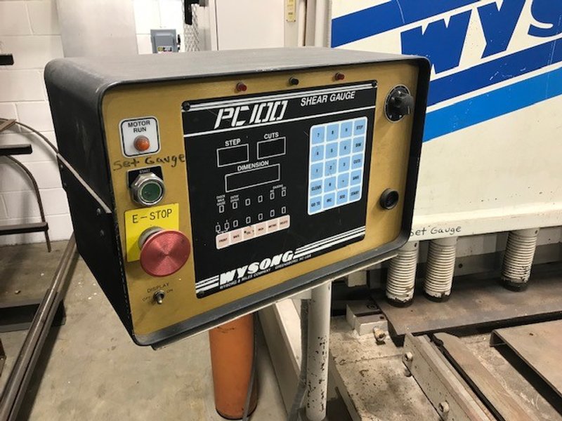 10' x 1/4" Hydraulic Shear, Programmable Back Gauge Controls, Squaring Arm, Supports