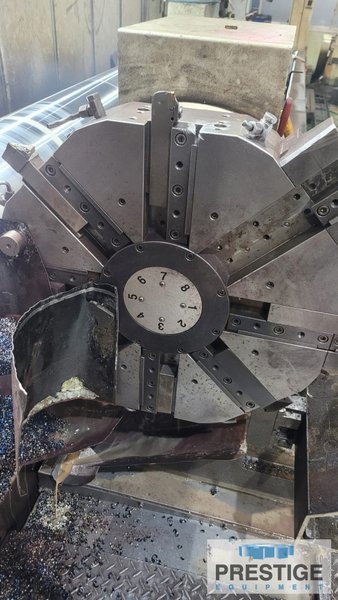 Hankook Dynaturn, 62" Swing, 472" C.C, 500 RPM, 3 Hyd. Steady Rests, Hyd. Follow Rest, Fanuc 32i-A, 60 HP, 2015, #43366