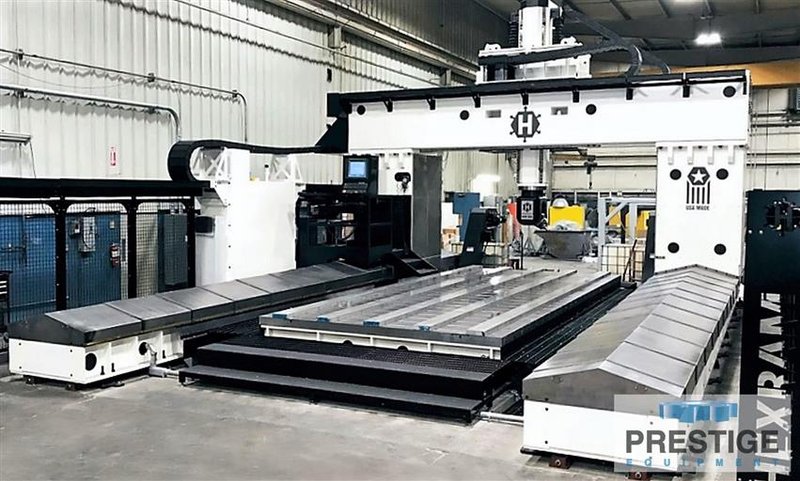 Hexram MP1024 5-Axis, X-289", Y-131", Z-47.5", 120" x 288" Tbl, 2-Axis Head,  13K RPM, Fanuc iH Pro CNC, 2018, #32458