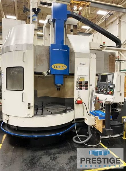 Toshiba TUE-15, 59" Table, 70" Swing, Fanuc Oi-TC, Ram with 12 Sta. ATC, 60 HP, Chip Conveyor, 2008, #43442