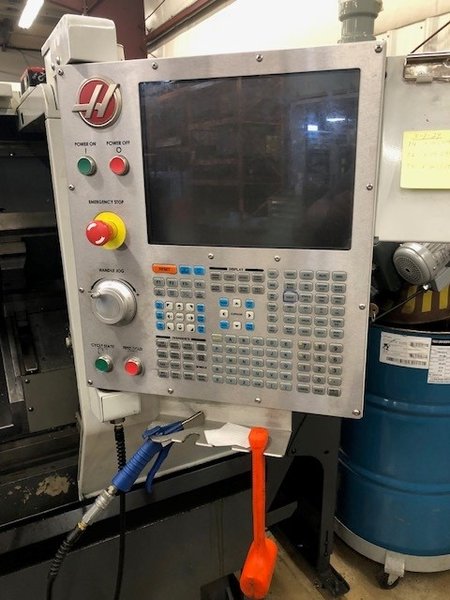 HAAS ST-10T, 1.75" Bar, 6000 RPM, 12 Tools, 15 HP, Tailstock, Tool Presetter, Chip Conveyor, Parts Catcher, Rigid Tapping, 2011