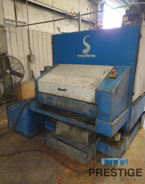 Steelmaster Profiline SMW 523, 37" Belt, (1) Abrasive Head, (7) Brush Heads, Machine Rebuilt, PLC Control, 2009, #31776