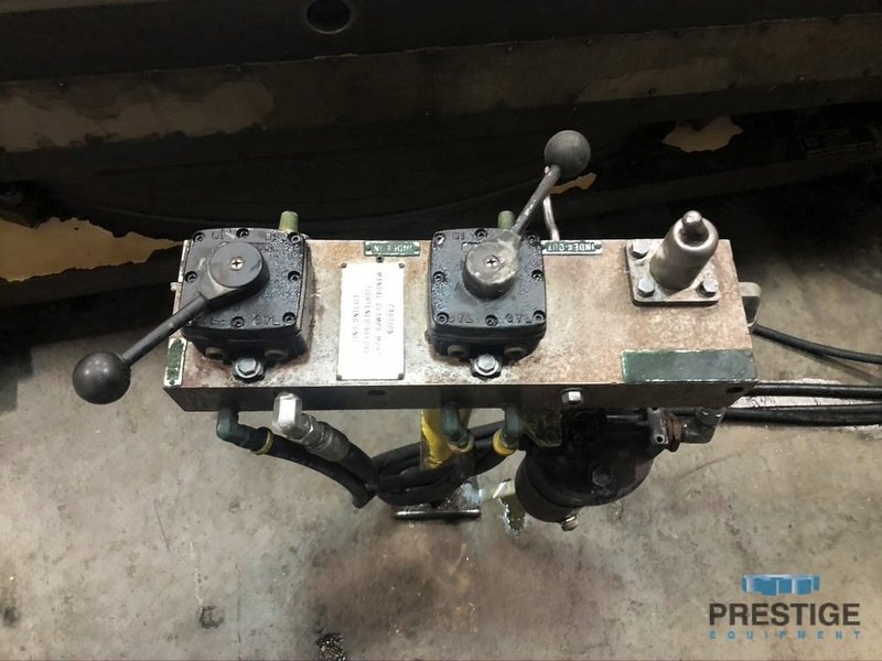 96" x 144" Giddings & Lewis Air Lift Index Table, 8-T-Slots, 4 x 90 Deg. Shot Pin, 1/2 Deg Scale, 75,000 lb Cap, # 31357
