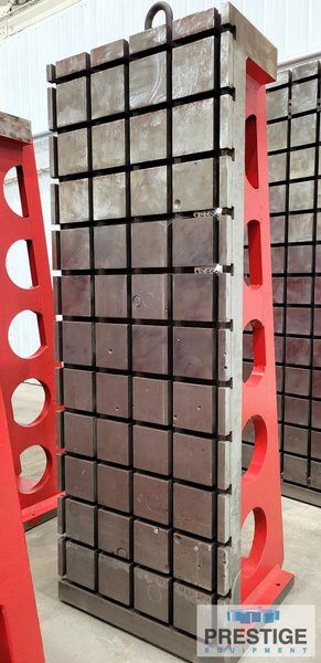 (2) 95.75" x 35.75" Heavy Duty Cast T-Slotted Angle Plates, Ref# 43182
