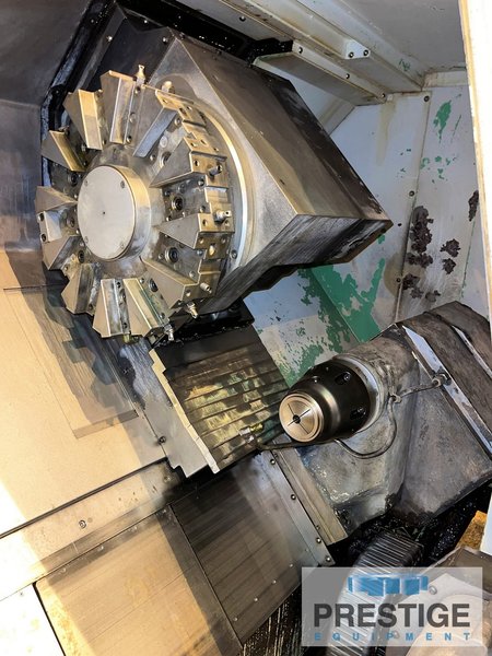 Hyundai Wia L210-LSA, 22" Swing, Sub-Spindle, 12-Pos. Turret, HP Cool, LNS Bar Feed, Fanuc i, 2013, #32280