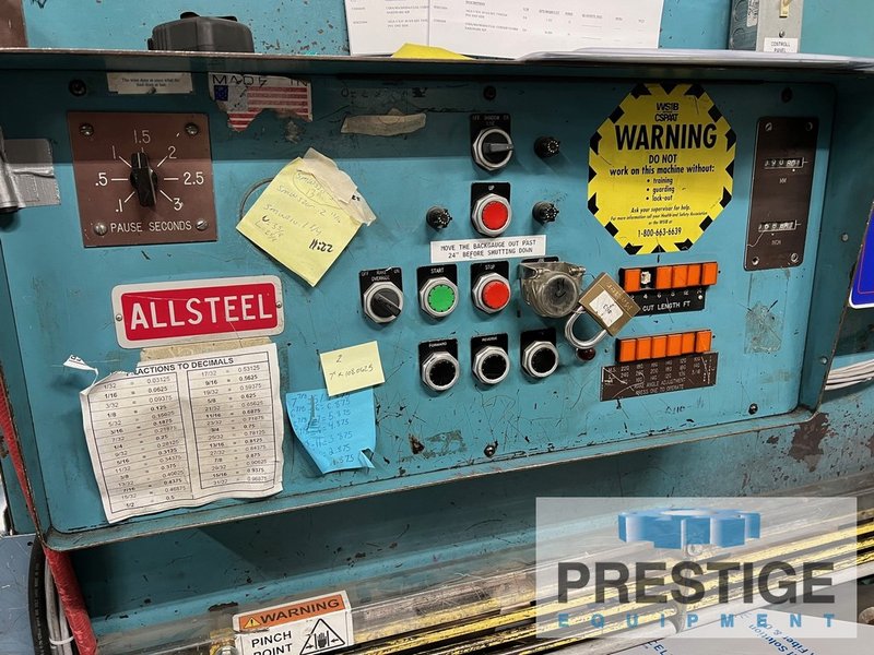 Allsteel 10 Ga. x 14', Power B.G., Variagle Rake Angle, Ball Transfers in Table, Flush Floor, #43341