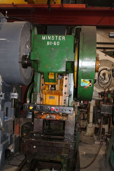 Remanufactured Minster 60 Ton High Speed C-Frame Press, Model B1-60, SN 15300, 3" Stroke, 0-300 SPM, 3" Slide Adj, STK# 1440