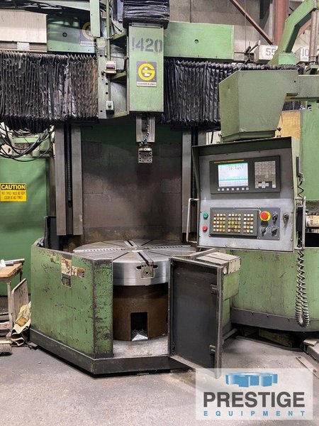 Giddings & Lewis 512, 54" Table, 63" Swing, 60" U/R, Fanuc OiTC CNC, Ram w/ 12 Sta. ATC, 60 HPM, #43334