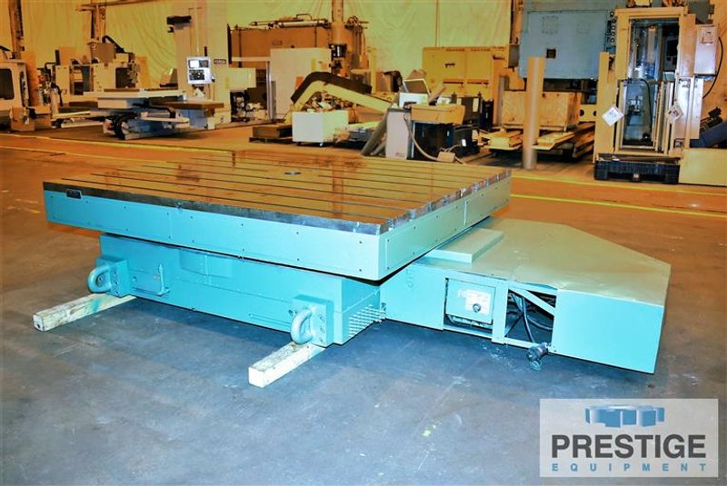 84" x 96" Giddings & Lewis Model 360C CNC Contouring B-Axis Rotary Table, 50 Ton Weight Capacity, 1992, #31396