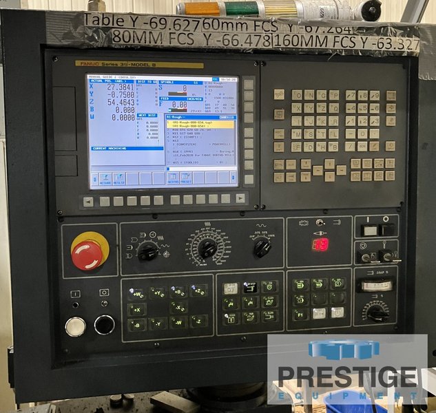 4.33" Johnford BMC-110, X-78", Y-70", Fanuc 31i, 56"x 63" B-Axis Tbl, TSC, 2012, #43400
