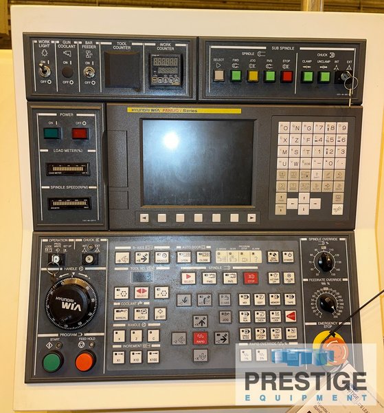 Hyundai Wia L210-LSA, 22" Swing, Sub-Spindle, 12-Pos. Turret, HP Cool, LNS Bar Feed, Fanuc i, 2013, #32280